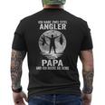 Ich Habe Zwei Titel Angler Papa Angeling Father's Day T-Shirt mit Rückendruck