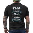 Ich Habe Zwei Titel Papa Besterateratertag Du Wirst Opa T-Shirt mit Rückendruck