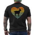 Ich Liebe Ziegen Retro Heart Goat Farm T-Shirt mit Rückendruck