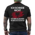 Ich Schreie Nicht Ich Bin Albaner Albanian Eagle T-Shirt mit Rückendruck