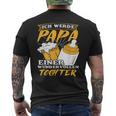 Ich Werde Papa Einer Tochterater Loading Pregnant Baby T-Shirt mit Rückendruck