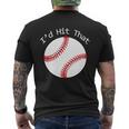 Id Hit That Baseball Mens Back Print T-shirt