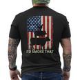 I'd Smoke That American Flag Bbq Barbecue Grilling Mens Back Print T-shirt
