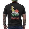 Idaho Outdoors Nature & Mountains Vintage State Pride Retro Men's T-shirt Back Print