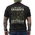I'm A Dad Grandpa And Veteran Fathers Day American Flag Men's T-shirt Back Print