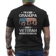 I'm A Dad Grandpa Veteran Nothing Scares Me Grandfather Mens Back Print T-shirt