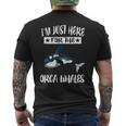 I'm Just Here For The Orca Whales Mens Back Print T-shirt