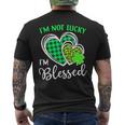 I'm Not Lucky I'm Blessed St Patrick's Day Christian Men's T-shirt Back Print