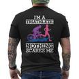 I'm A Triathlete Nothing Scares Me Triathlon Men's T-shirt Back Print