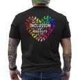 Inclusion Matters Autism Awareness Month Neurodiversity Sped Men's T-shirt Back Print