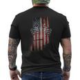 IndianaDistressed Look Checkered Flag Men's T-shirt Back Print