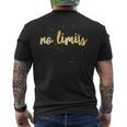 Inspirational Message No Limits Gold For Women Men's T-shirt Back Print