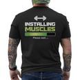 Installing Muscles Please Wait Weightlifting Men's T-shirt Back Print