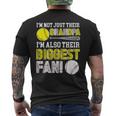 Their Biggest Fan Baseball Softball Grandpa Men's T-shirt Back Print