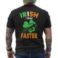 Irish I Was Faster St Patrick's Day Running Quote Men's T-shirt Back Print