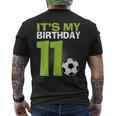 It's My 11Th Birthday Boy Soccer Football 11 Years Old Men's T-shirt Back Print