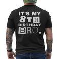 It's My 8Th Birthday Bro Party Boy Girl Men's T-shirt Back Print