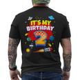 Its My Birthday 2Nd Boy Space Astronaut Family Matching Men's T-shirt Back Print