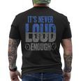 It's Never Loud Enoug Car Stereo Men's T-shirt Back Print