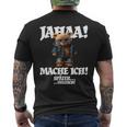 Jahaa Mache Ich Späterielleicht Teddy With Sayings T-Shirt mit Rückendruck