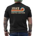 Jake Name Personalized Retro Vintage Birthday Men's T-shirt Back Print