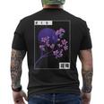 Japanese Cherry Blossom Vaporwave Aesthetic Retro Graphic Men's T-shirt Back Print