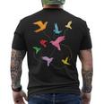 Japanese Origami Paper Folding Artist Crane Origami Men's T-shirt Back Print