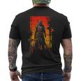 Japanese Samurai Cool Retro Vintage Distressed Vibes 12 Men's T-shirt Back Print