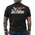 The Jazzfather Music Dad Musician Pun Father's Day Men's T-shirt Back Print