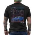 Jdm Import Tuner Drift Car Street Racing 80S Synthwave Men's T-shirt Back Print