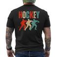 Jugador De Hockey Sobre Hielo Para Niños Retro Camiseta Hombre Estampado Espalda