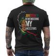 Junenth African American Freedom Black History Ancestors Men's T-shirt Back Print