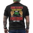 Junenth Freedom Chains Broken Men's T-shirt Back Print