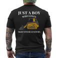 Just A Boy Who Loves Skid Sr Loaders Construction Lover Men's T-shirt Back Print