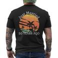 Just Married 50 Years Old 50Th Wedding Anniversary Cruise Men's T-shirt Back Print
