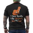 I Just Really Like Weasel Ok Weasel Lover Men's T-shirt Back Print