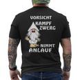 Kampfzwerg Nimmt Anlauf Small Short S T-Shirt mit Rückendruck