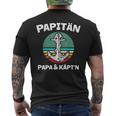 Kapitän Papa Segeln Boot Anker Papitän T-Shirt mit Rückendruck