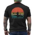 Kayaking Retro Sunset River Kayak Vintage Kayaker Men's T-shirt Back Print