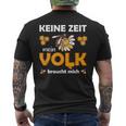 Keine Zeit, Mein Volk Braucht Mich Biene Schwarzes Kurzärmliges Herren-T-Kurzärmliges Herren-T-Shirt