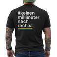 Keinen Millimeter Nach Rechts Lgbt Democratie Love T-Shirt mit Rückendruck