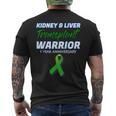 Kidney Liver Transplant 1 Year Anniversary Warrior Survivor Men's T-shirt Back Print