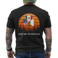 Kiss Me Im Mexican St Patricks Day Mexico Retro Sunset Shirt Mens Back Print T-shirt