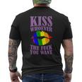Kiss Whoever The F You Want Lgbt Pride Month Lgbtq Rainbow Men's T-shirt Back Print
