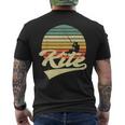 Kite Kiten Kiteboarding Kitesurfing Surf Vintage Retro T-Shirt mit Rückendruck