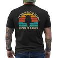 I Know How Many Licks It Takes Candy Lover Lollipop Men's T-shirt Back Print