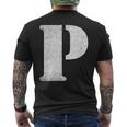 La Letra P Un Diseño Con La Letra P Camiseta Hombre Estampado Espalda