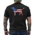 Labrador 4Th Of July Patriotic American Usa Flag Lab Lover Men's T-shirt Back Print