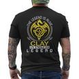 The Legend Is Alive Clay Family Name Mens Back Print T-shirt