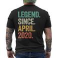 Legend Since April 2020 4Th Birthday Boy 4 Years Old Men's T-shirt Back Print